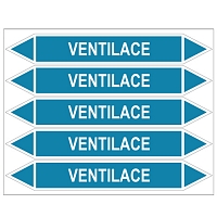 Značení potrubí, ventilace